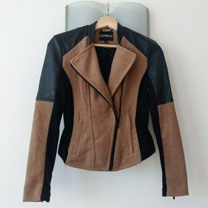 COPY - ECU Express COLOR BLOCKED FITTED MOTO JACKET XS